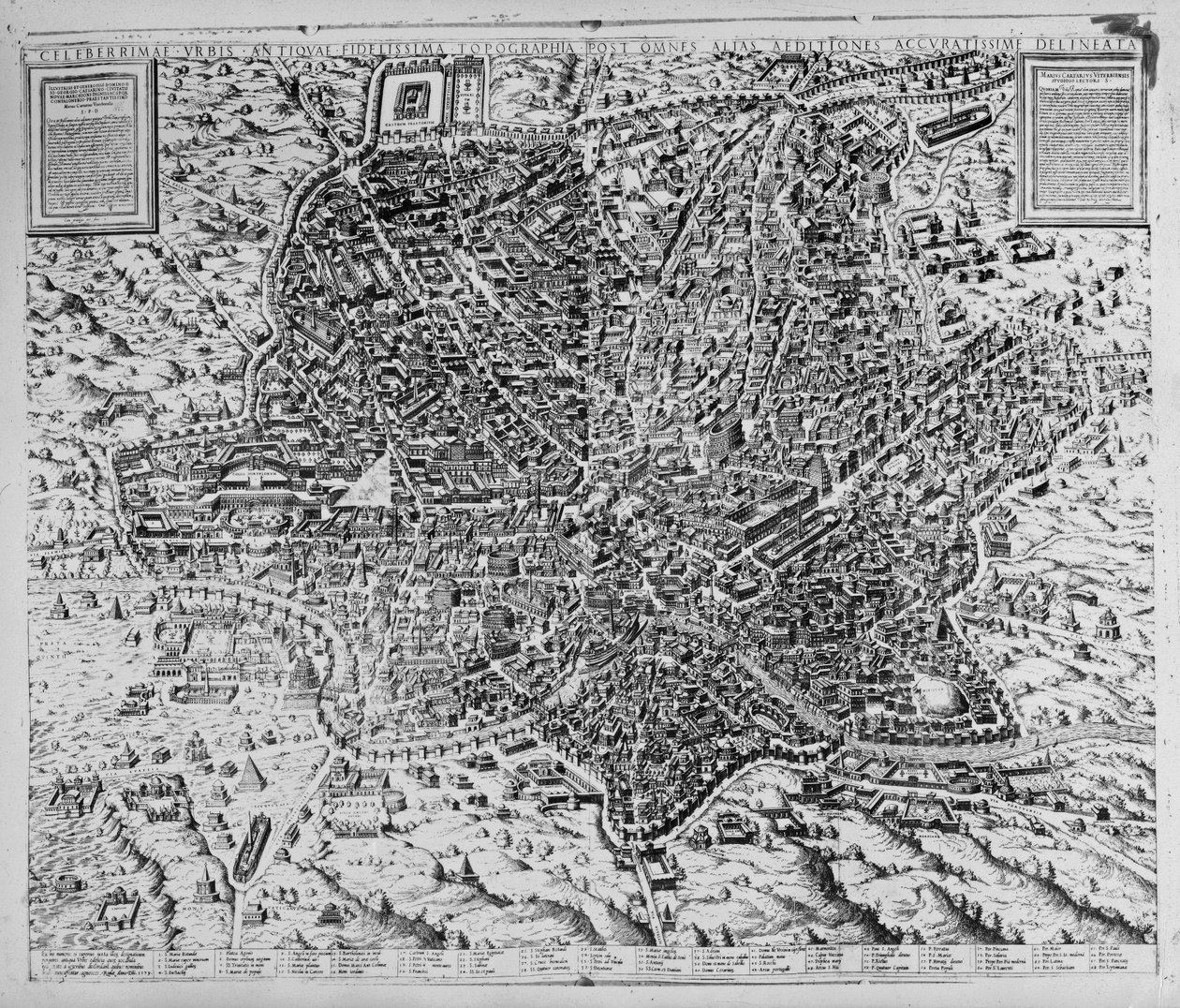 Kort over Rom, 1579 af Mario Cartaro