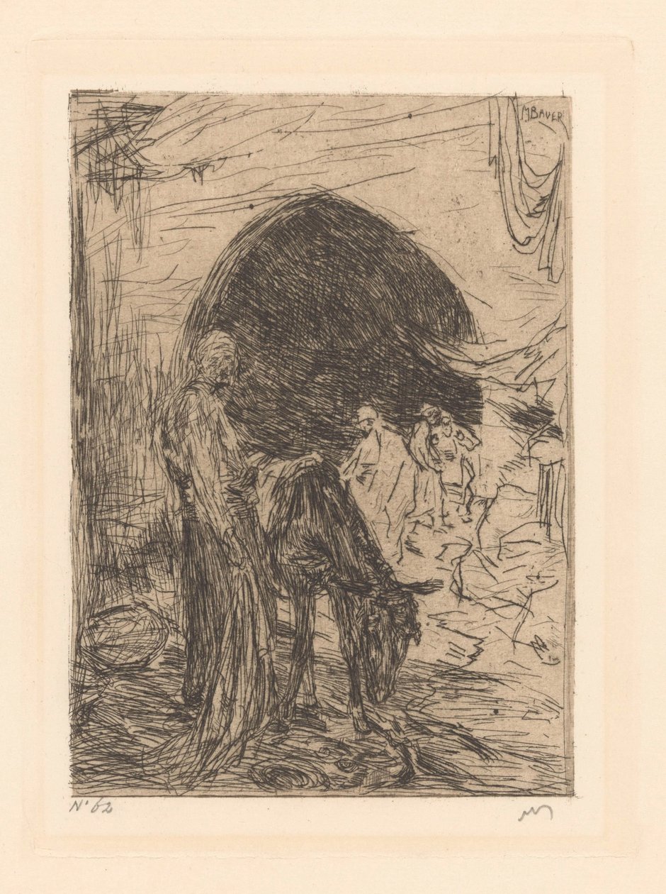 Æseldriver i Konstantinopel af Marius Bauer (signed by artist)