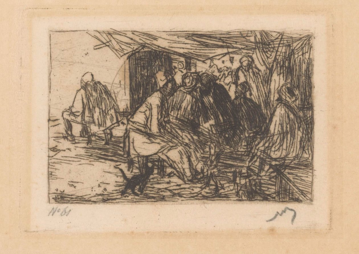 Café i Konstantinopel af Marius Bauer (signed by artist)