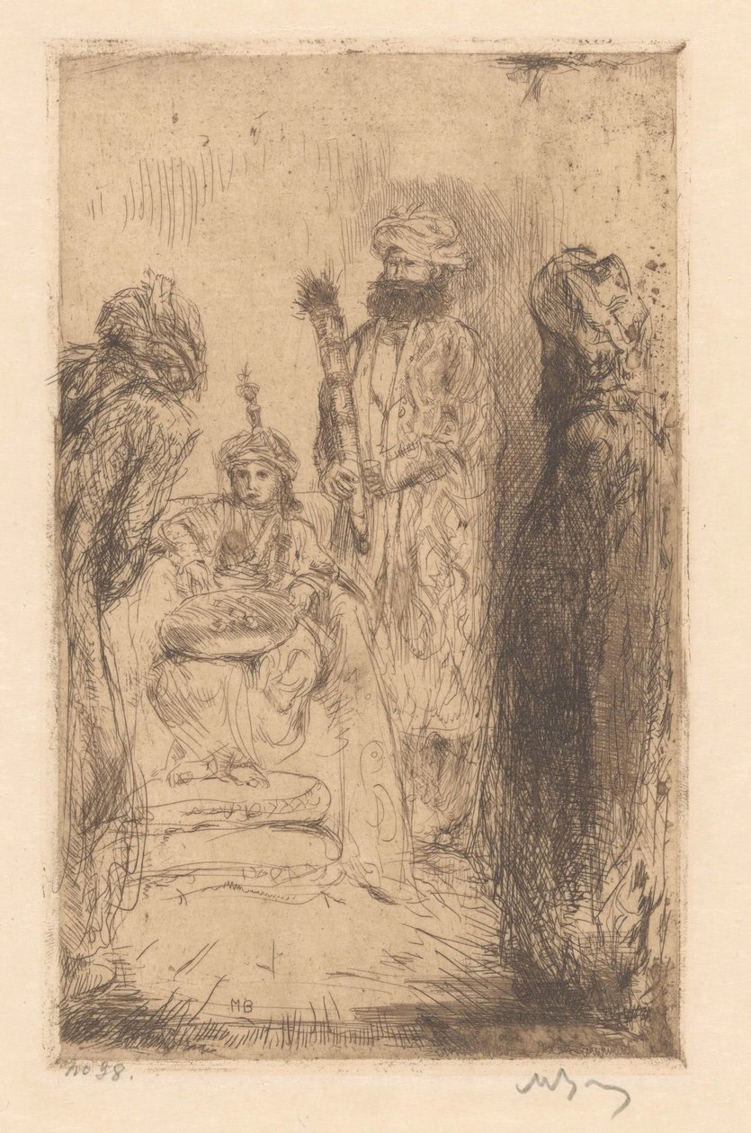 orientalsk prins af Marius Bauer (signed by artist)