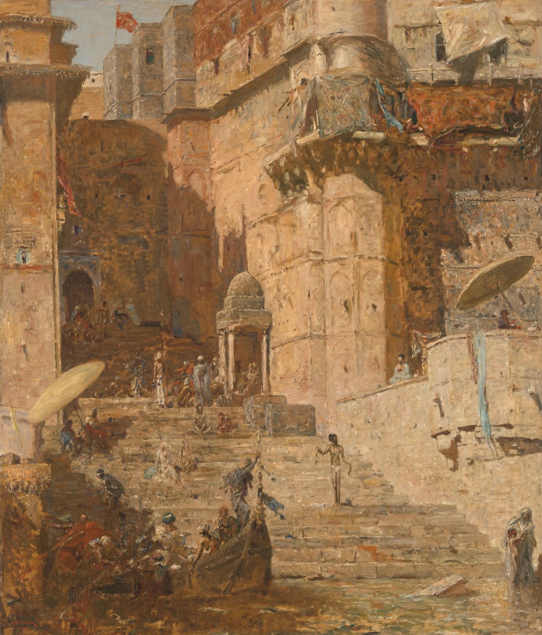 Benares, 1913 af Marius Bauer