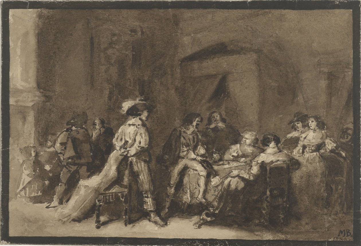 Historisk scene af Marius Bauer