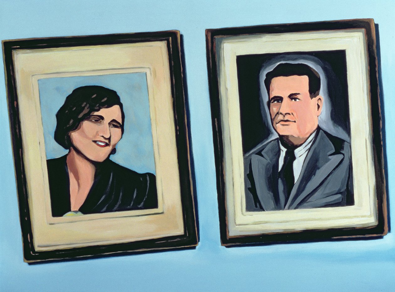 Cuban Portrait #2, 1996 (akryl på lærred) af Marjorie Weiss