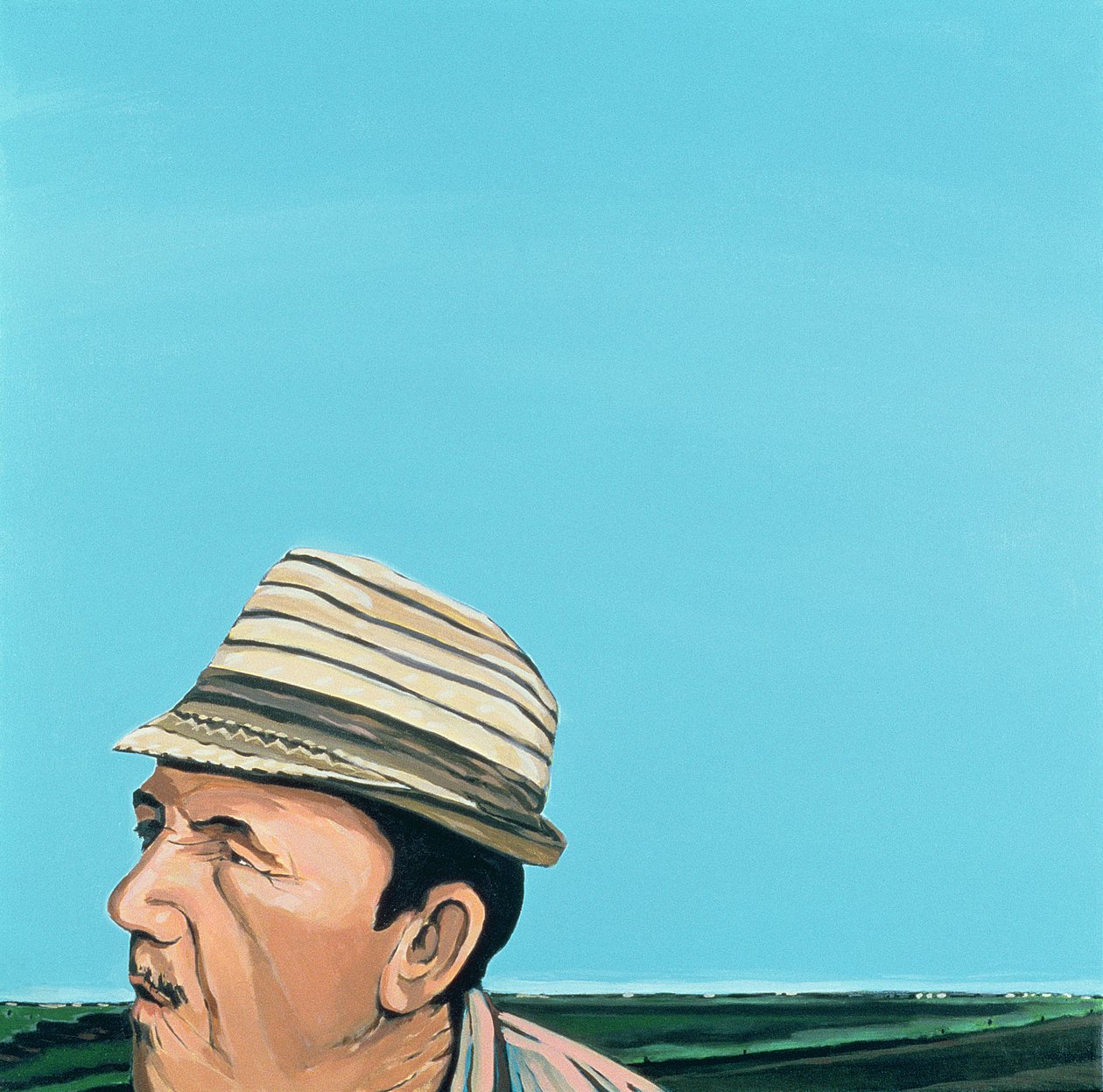 Cuban Portrait #8, 1996 (akryl på lærred) af Marjorie Weiss