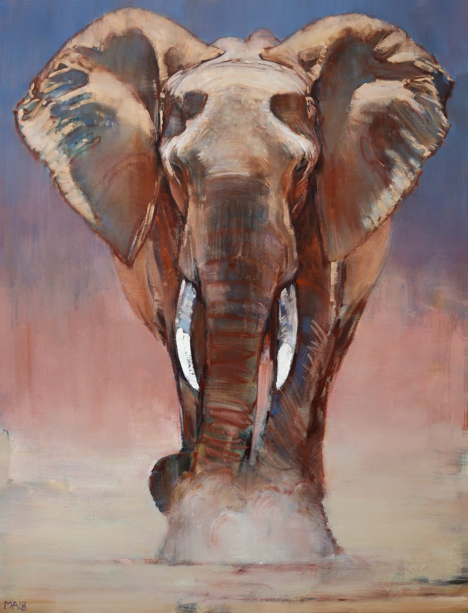 Dust Bath, Loisaba, 2018 af Mark Adlington