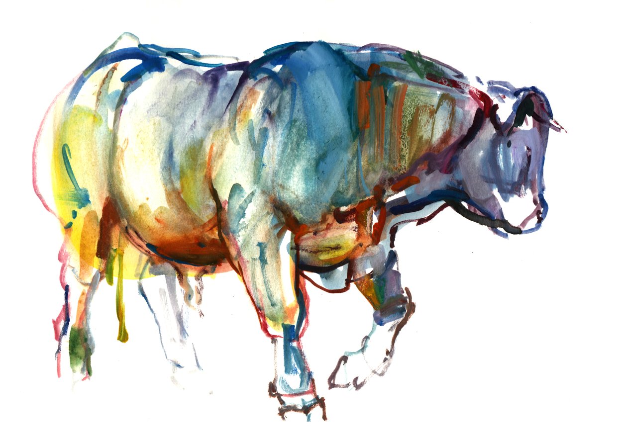 Gravitas, 2010, (akvarel og gouache på papir) af Mark Adlington