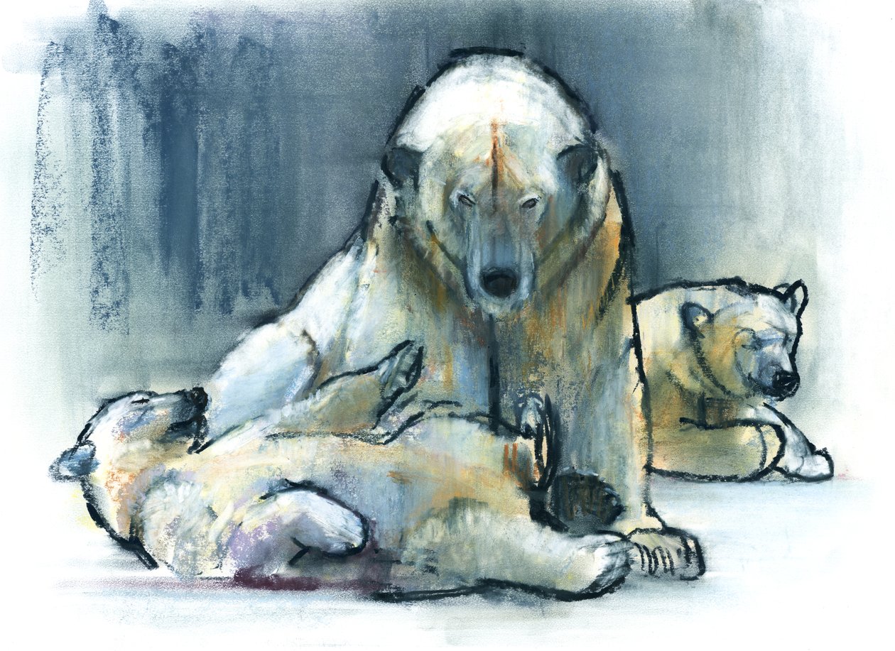 Guardian, 2016, (conté og pastel på papir) af Mark Adlington