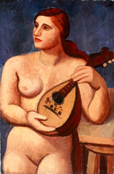 Nøgen med mandolin af Mark Gertler