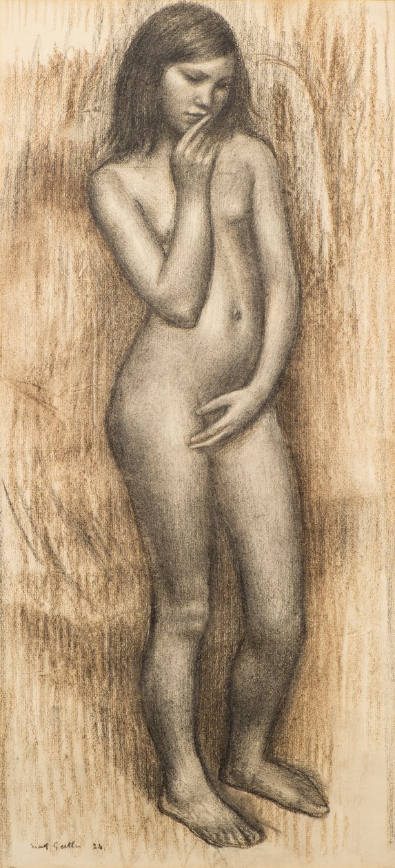 Studie af en stående ung pige af Mark Gertler