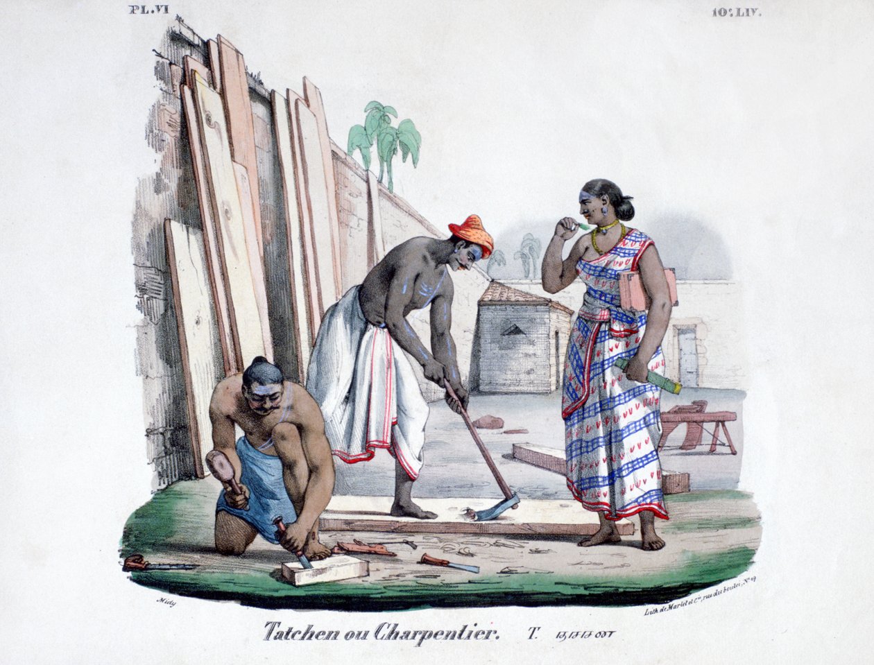 Tømrer, 1828 af Marlet et Cie