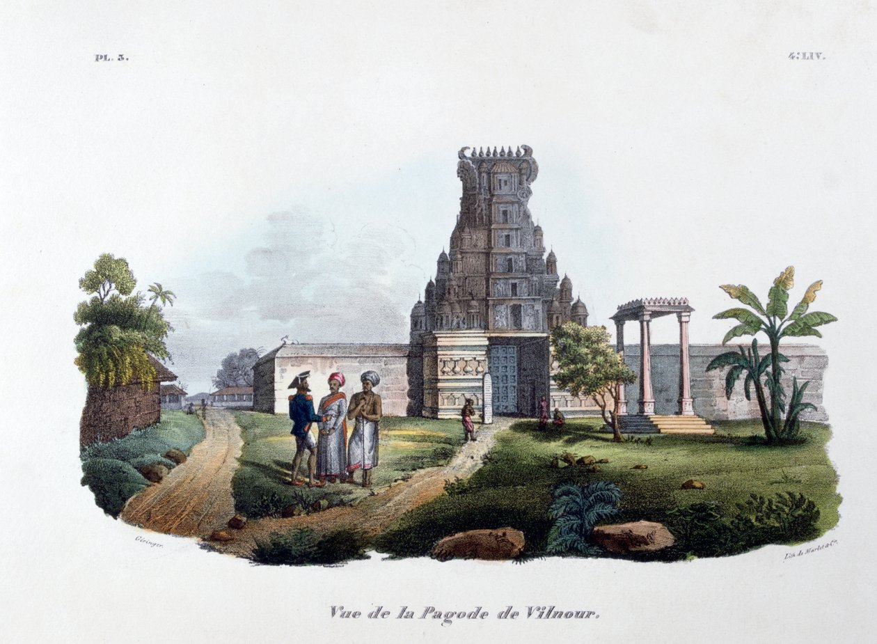 Pagoden i Vilnour, 1828 af Marlet et Cie