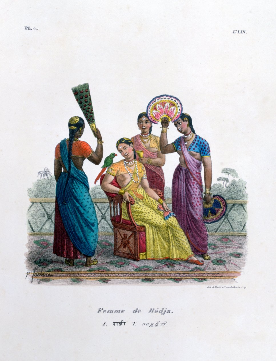 Hustru til en Rajah, 1828 af Marlet et Cie