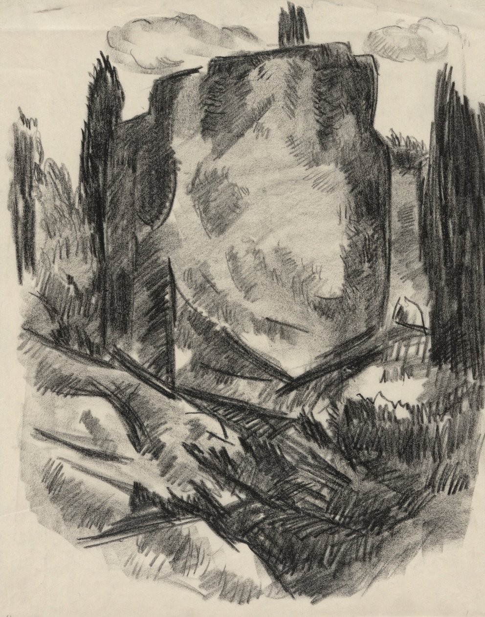 Landskab af Marsden Hartley
