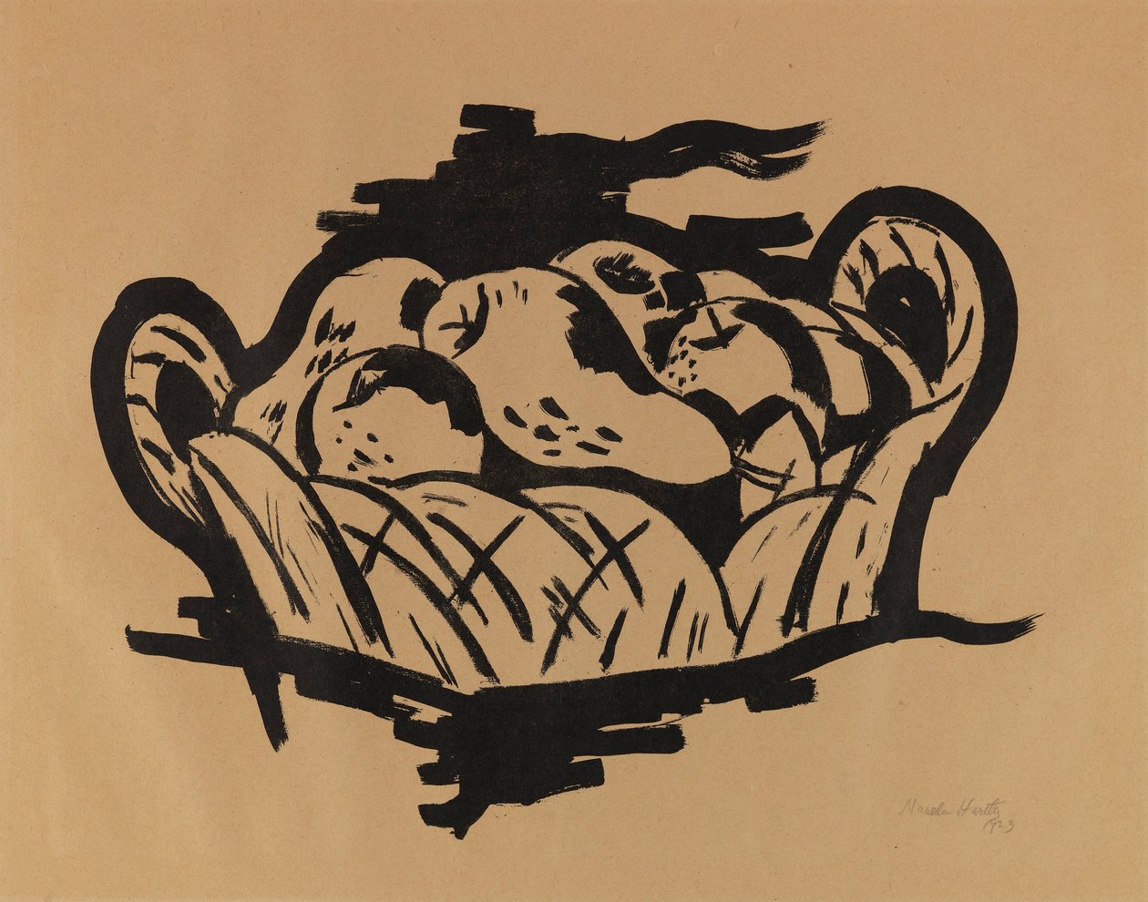 Pære i kurv af Marsden Hartley