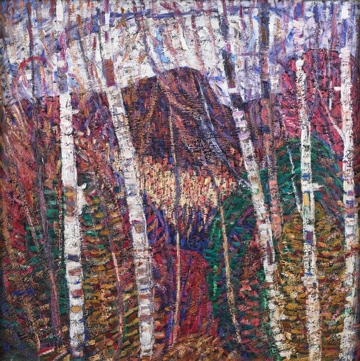 White Birches, ca. 1908 (olie på lærred) af Marsden Hartley
