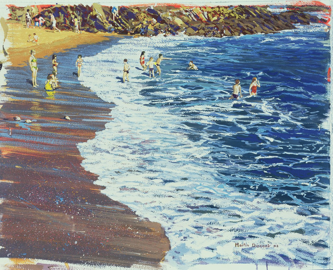 Breakers, 2002 (wc & gouache på papir) af Martin Decent