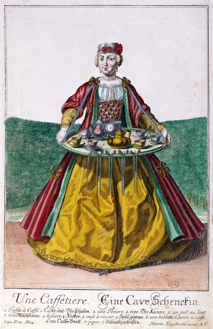 Kaffemaskinen, ca. 1735 af Martin Engelbrecht