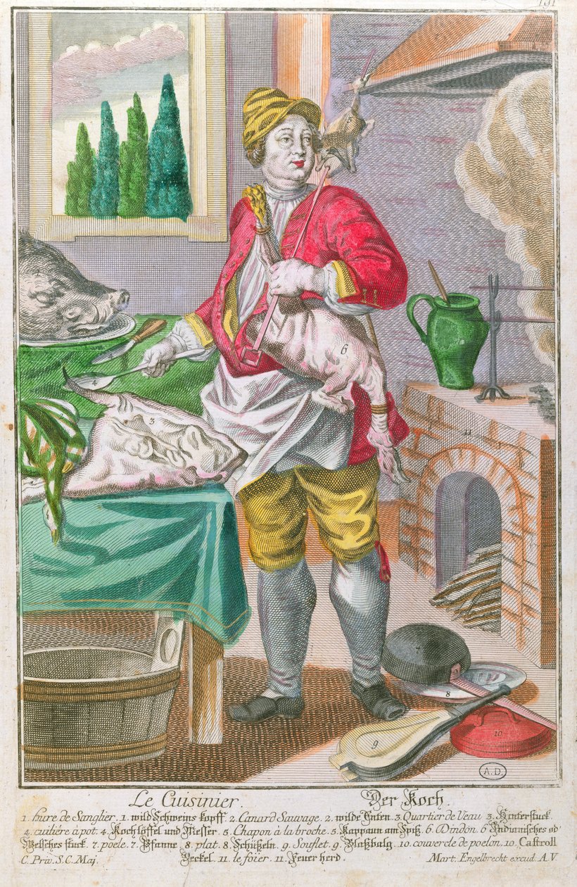 Kokken, ca. 1735 af Martin Engelbrecht