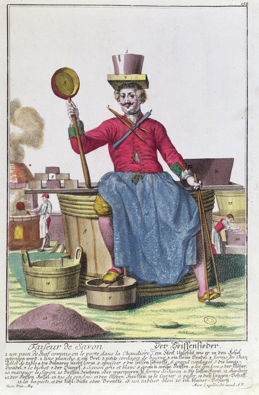 Sæbemageren, ca. 1735 (se også 170136) af Martin Engelbrecht