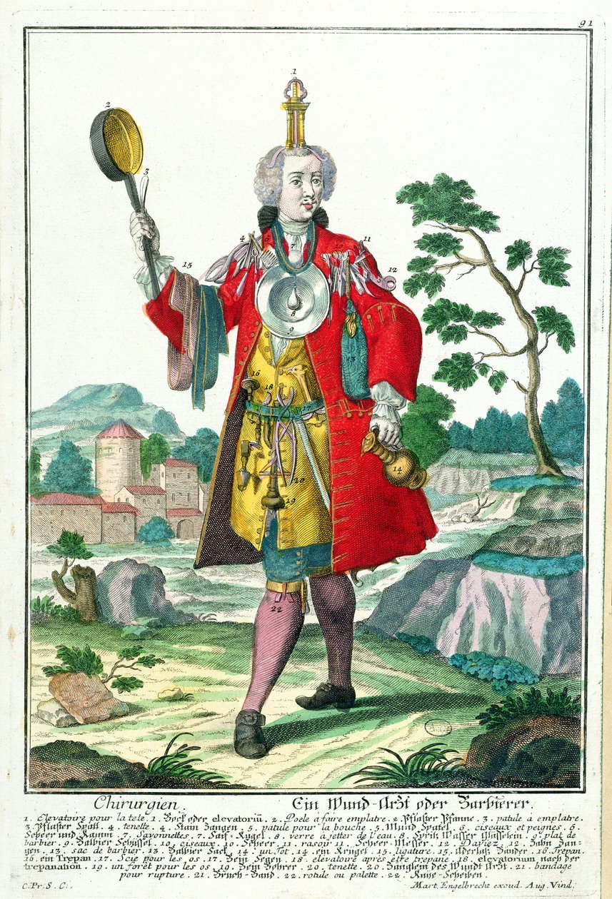 Kirurgen, ca. 1735 af Martin Engelbrecht