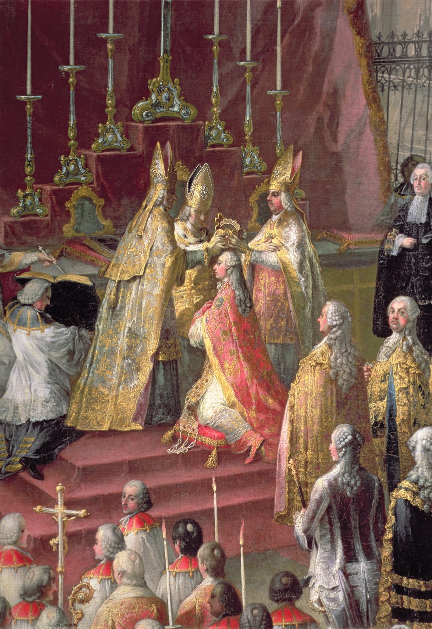 Kroningen af Joseph II (1741-90) som kejser af Tyskland i Frankfurts katedral, 1764 (detalje af 67402) af Martin II Mytens or Meytens