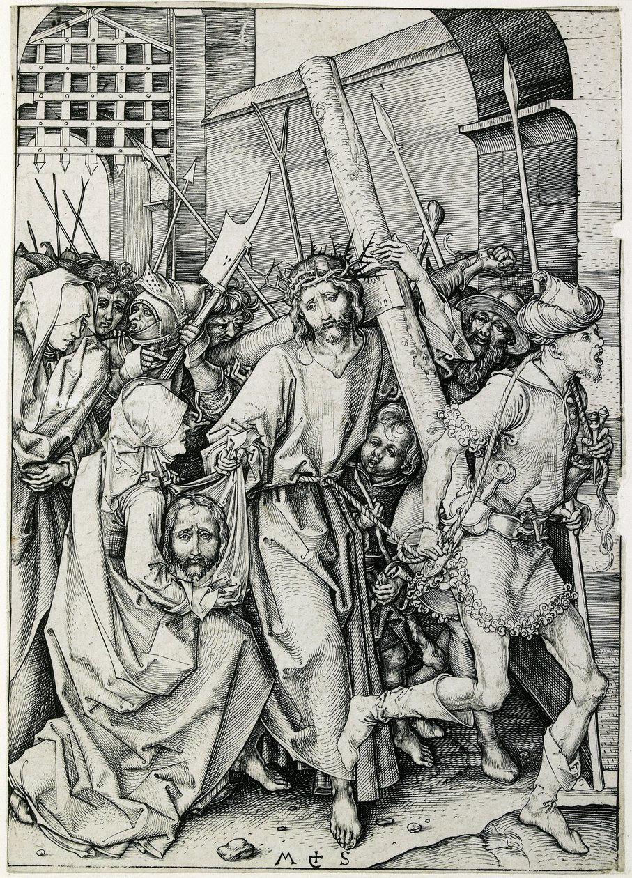 Kristus bærer korset af Martin Schongauer
