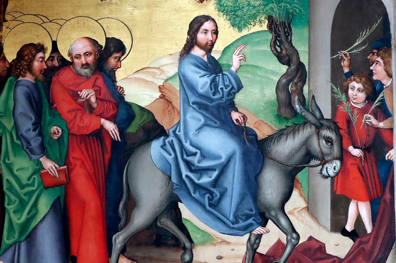 Kristi indtog i Jerusalem, palmesøndag af Martin Schongauer