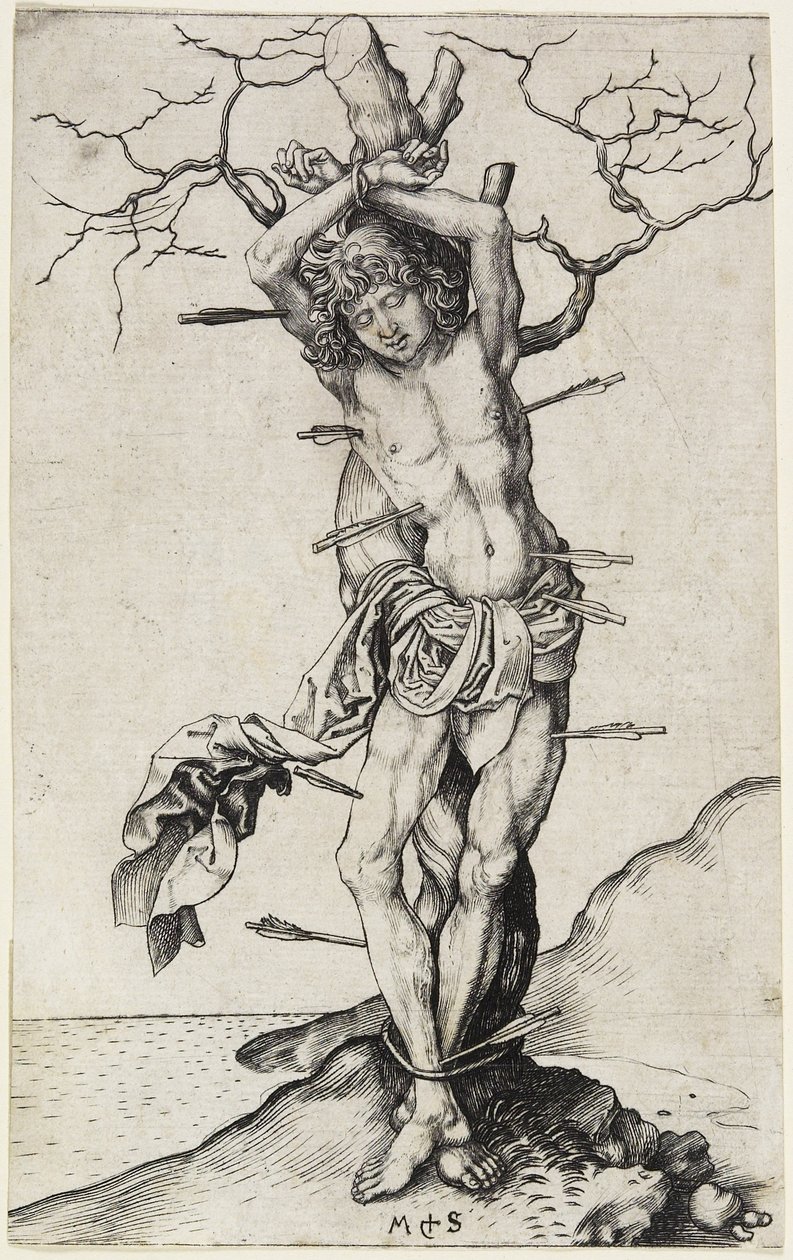 Sankt Sebastian, ca. 1480-1490 af Martin Schongauer