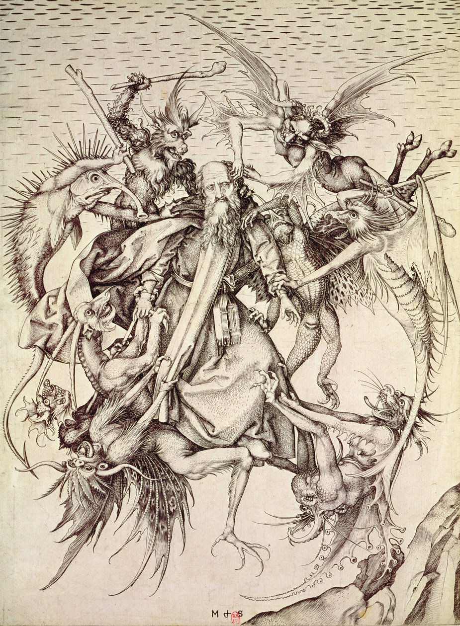 Sankt Anthonys fristelse af Martin Schongauer