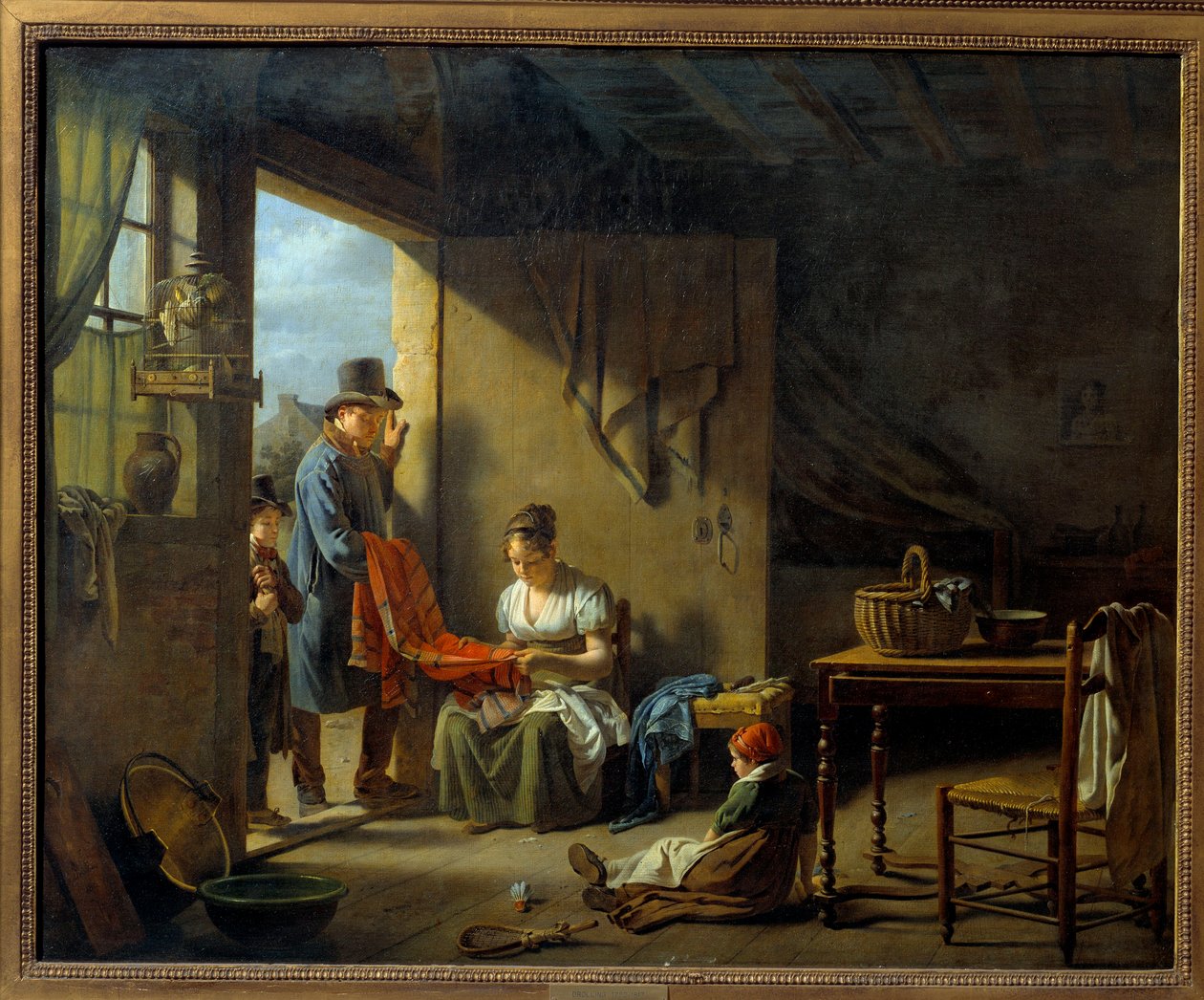 kræmmeren. Maleri af Martin Drolling (1752-1817) af Martin Drölling