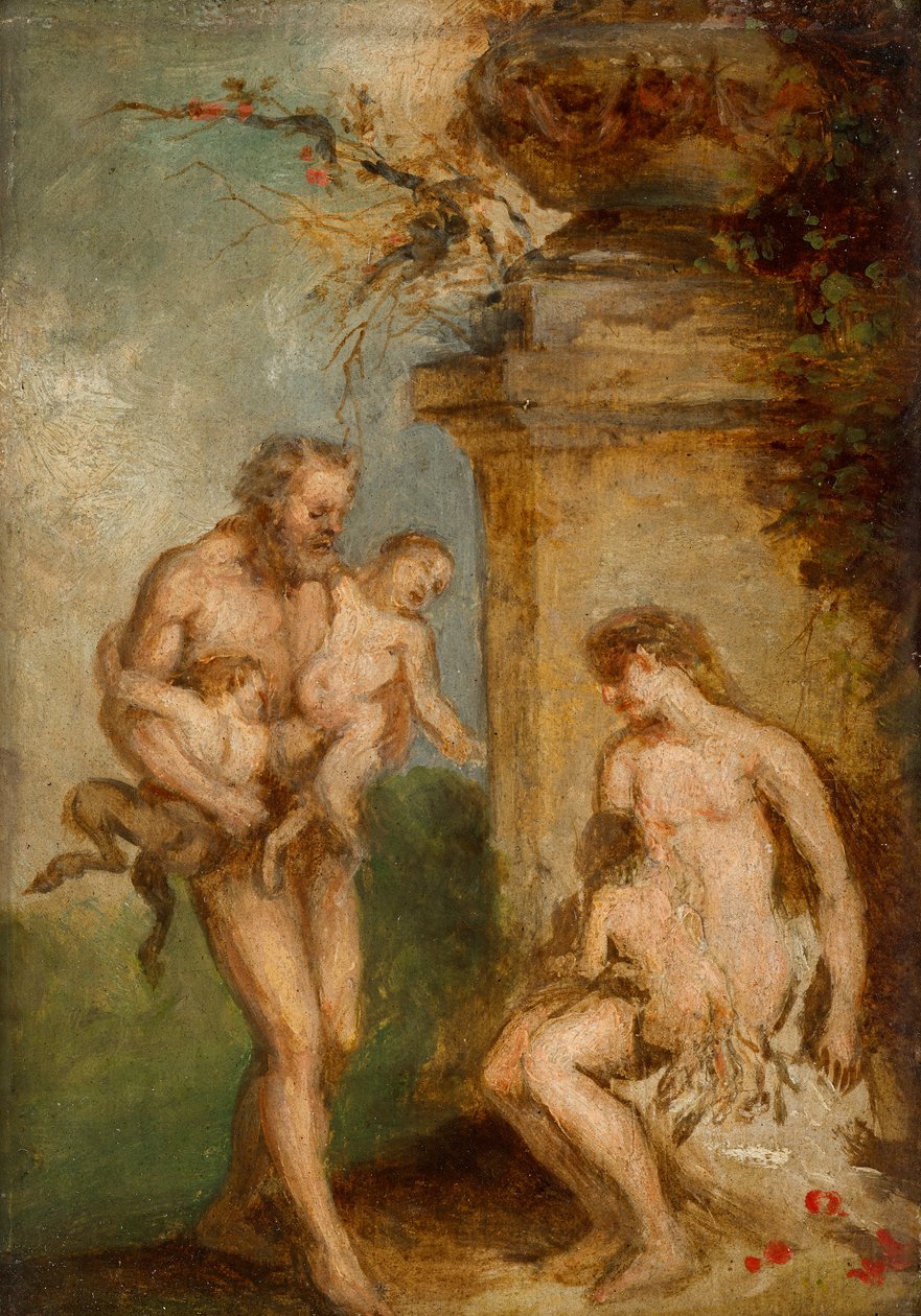 Uddannelse af Satyrbørn af Martin Johann Schmidt