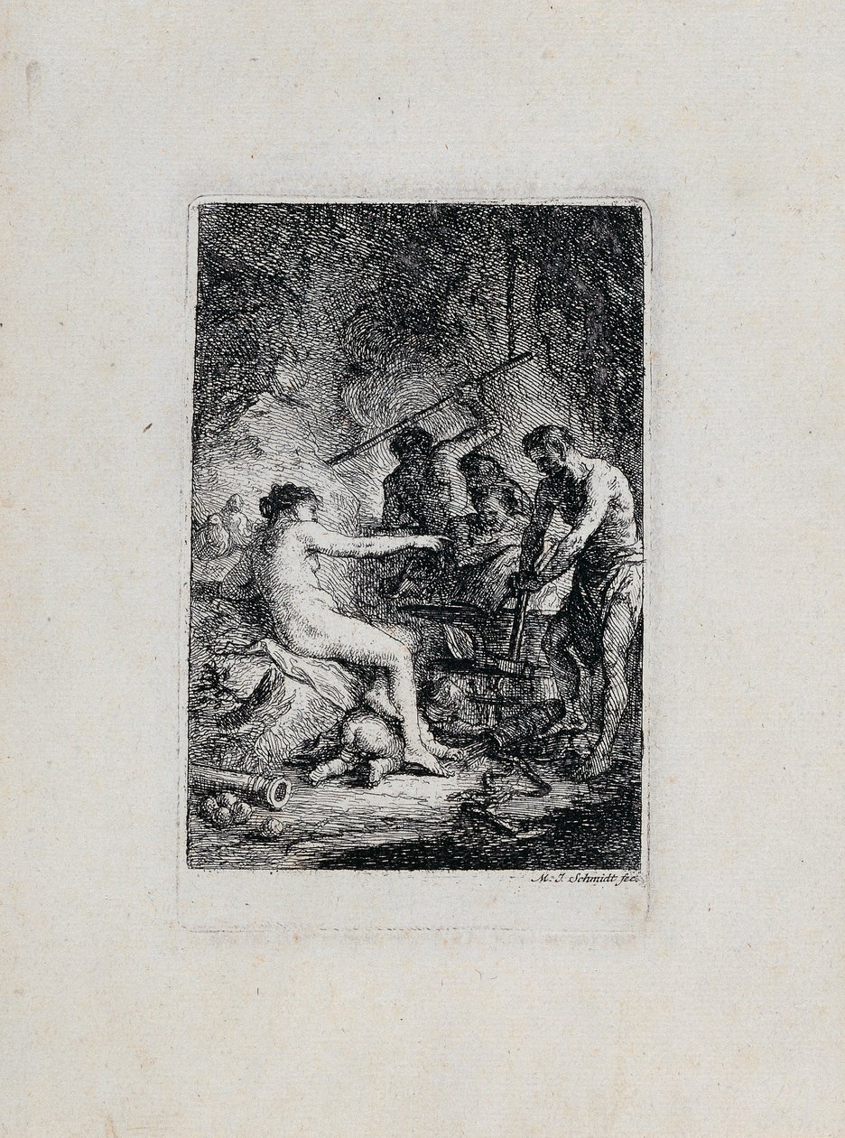 Venus i Vulcans smedje af Martin Johann Schmidt