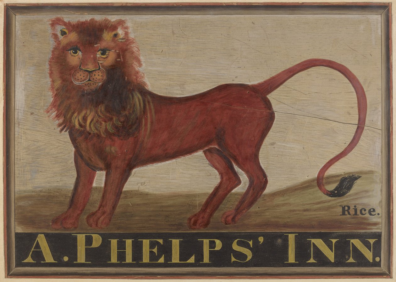 Red Lion Inn Sign, ca. 1939. af Martin Partyka