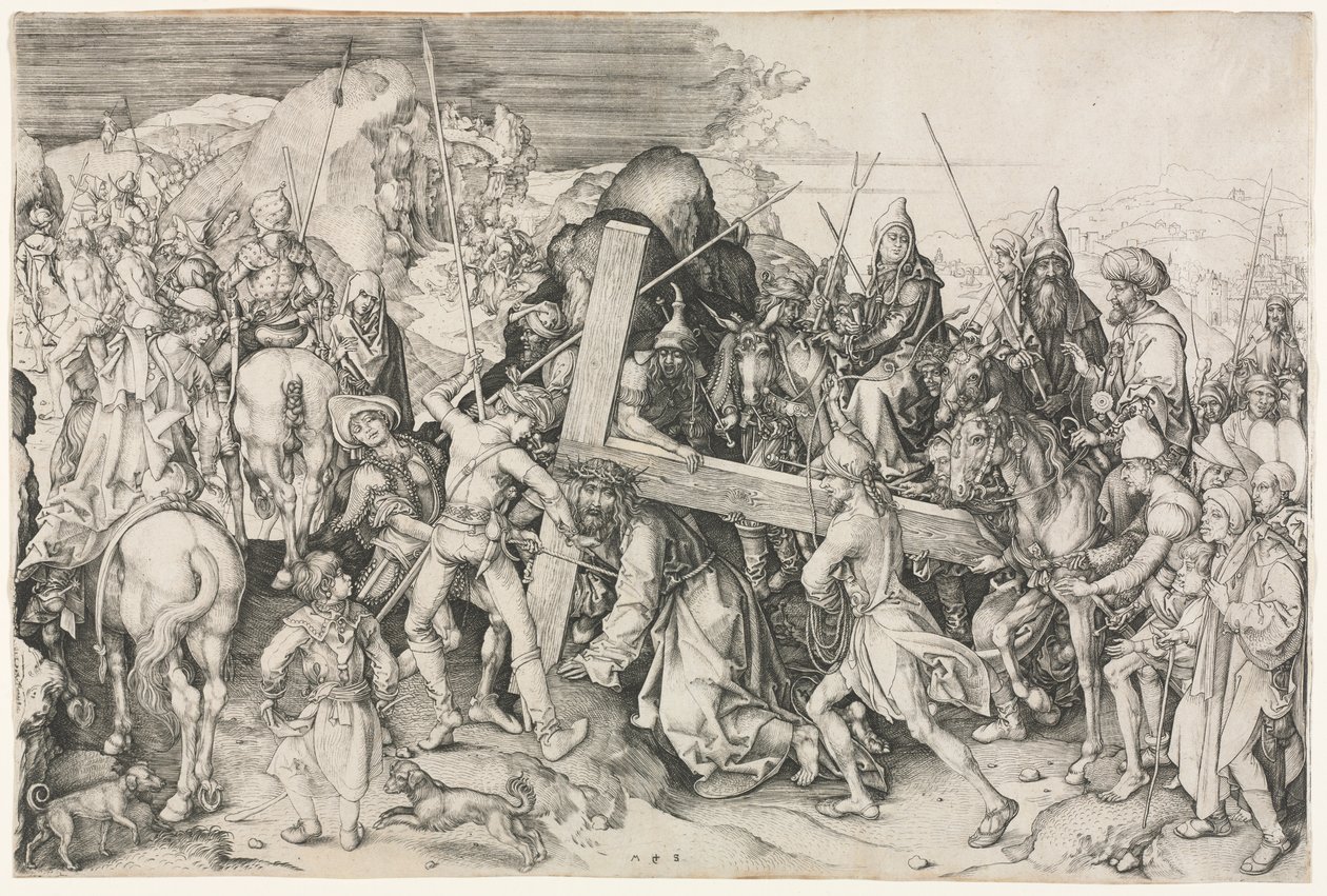 Kristus bærer korset af Martin Schongauer