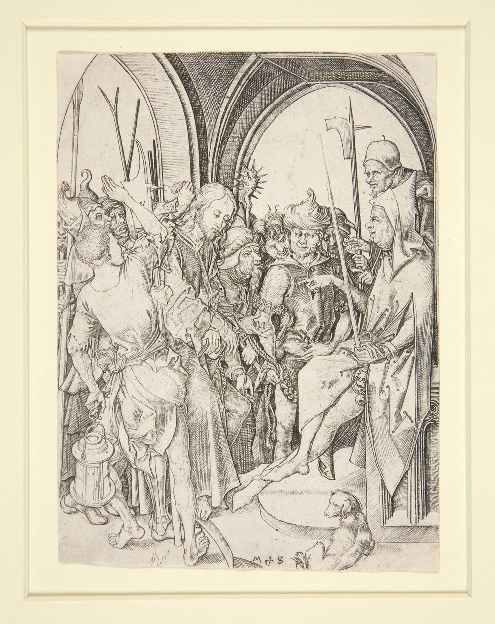 Kristus før Annas af Martin Schongauer