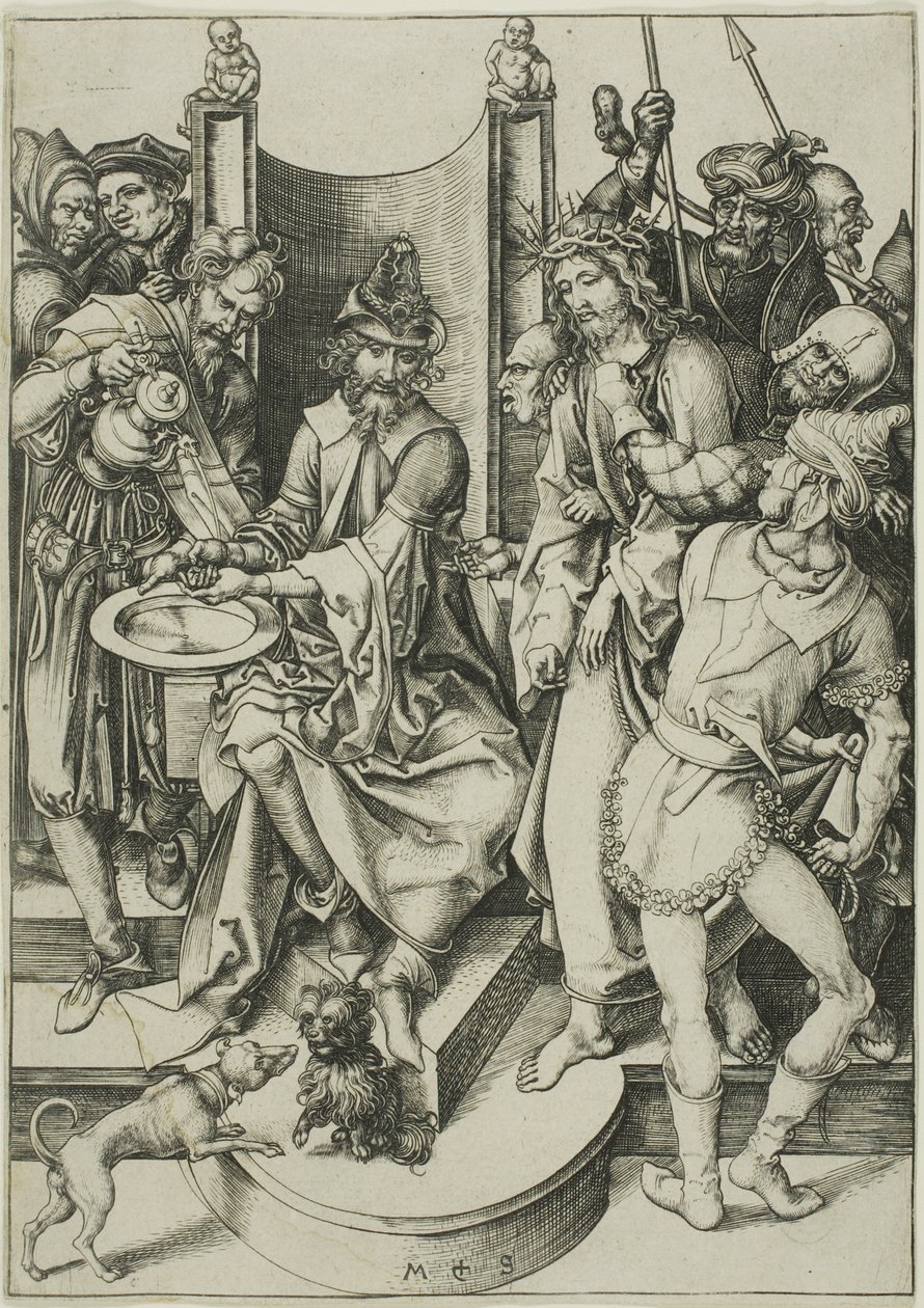 Kristus før Pilatus, fra The Passion af Martin Schongauer