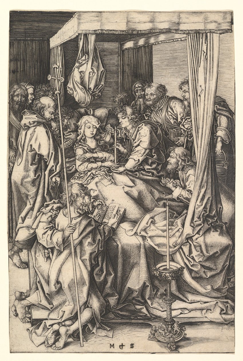 Jomfruens død, ca. 1435-1491. af Martin Schongauer