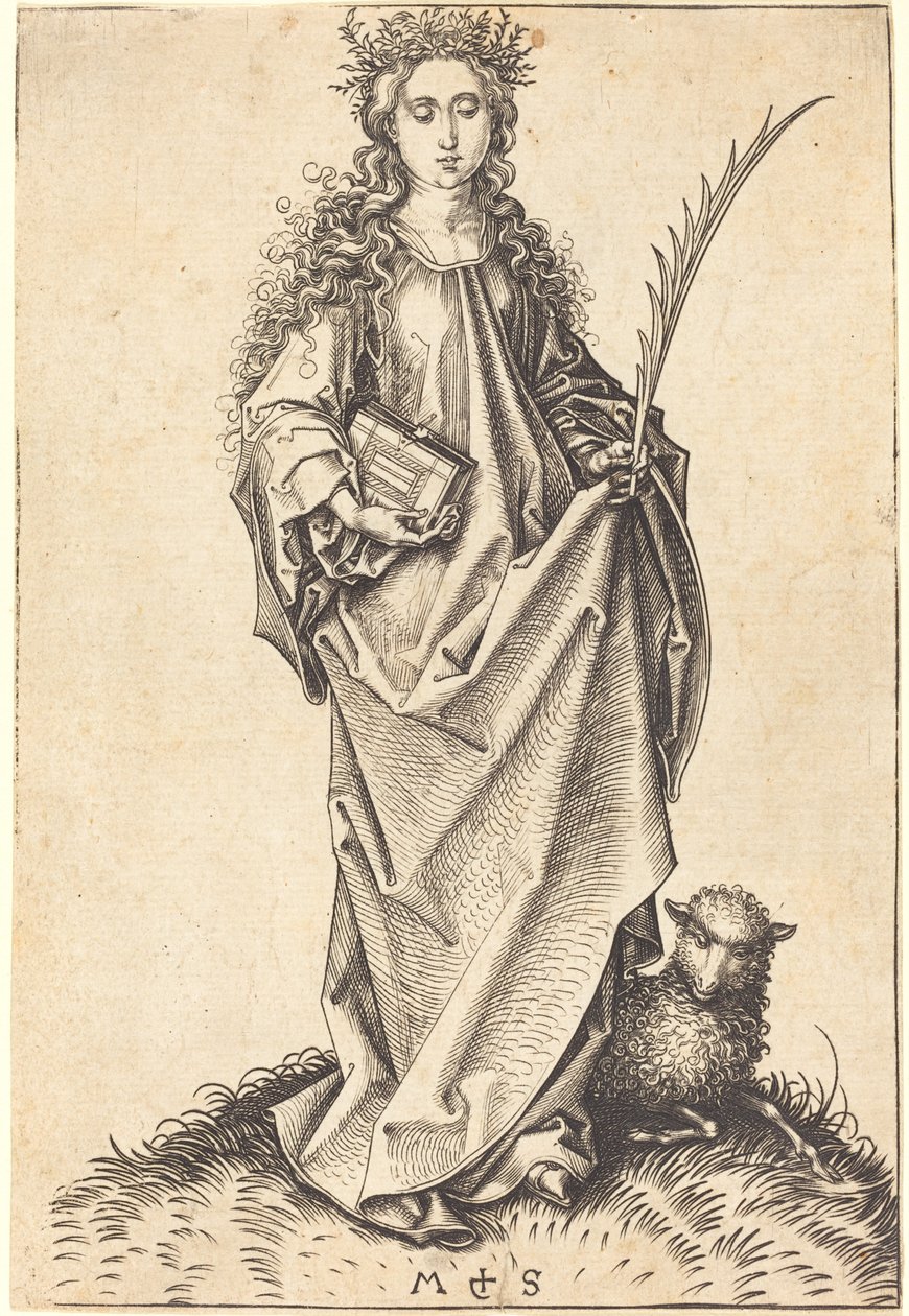 Sankt Agnes af Martin Schongauer