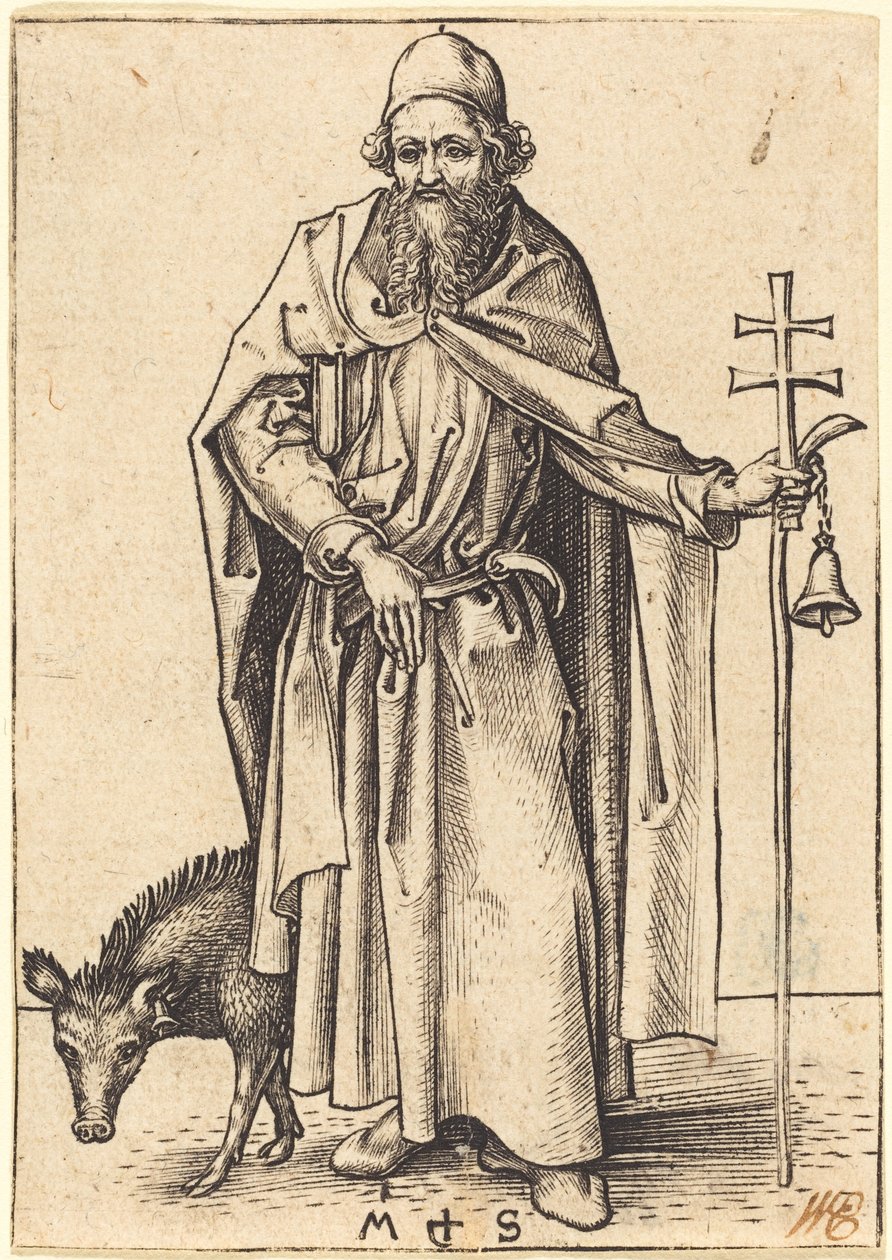Sankt Antonius af Martin Schongauer
