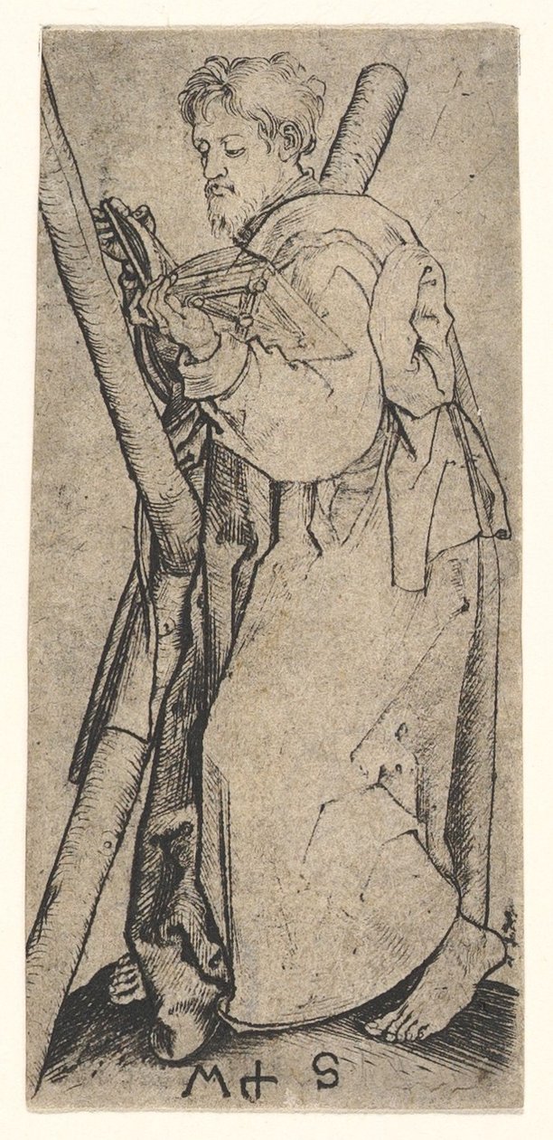 St. Andrew, ca. 1435-1491. af Martin Schongauer