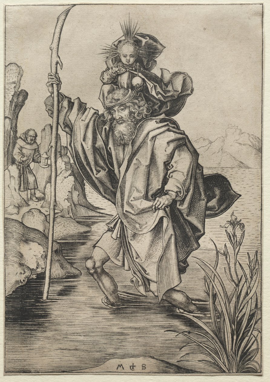 St. Christopher. af Martin Schongauer