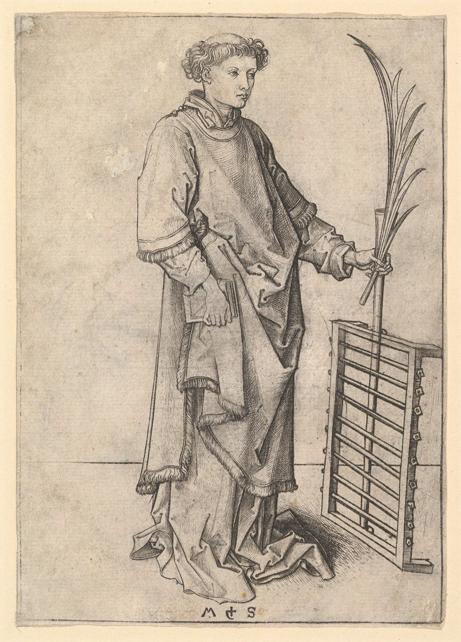 St. Lawrence, ca. 1435-1491. af Martin Schongauer