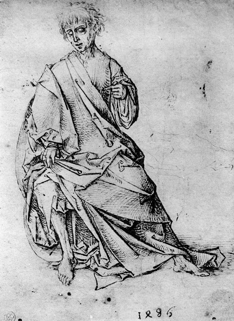 Studie af en mand, 1913. af Martin Schongauer