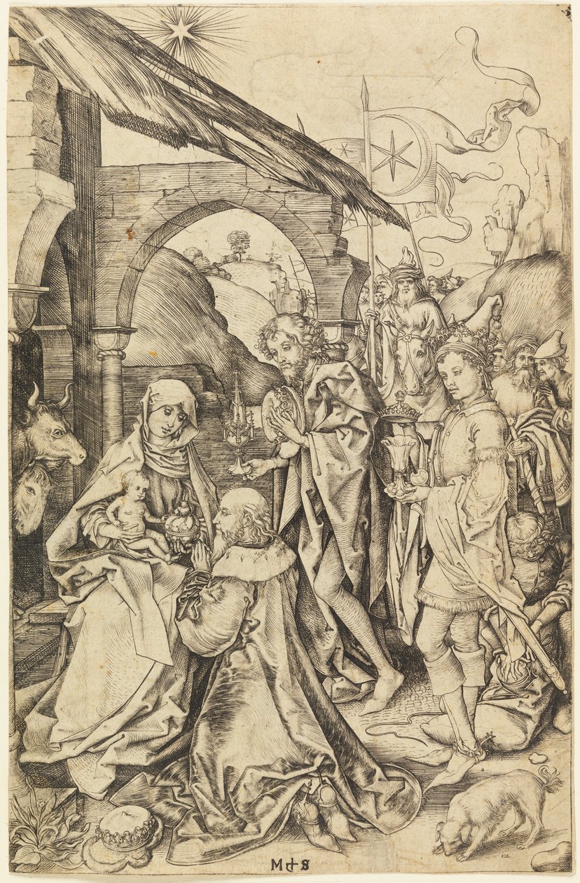 Magiernes tilbedelse af Martin Schongauer