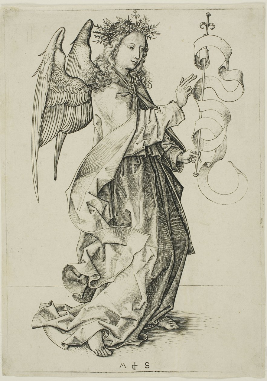 Bebudelsens engel af Martin Schongauer