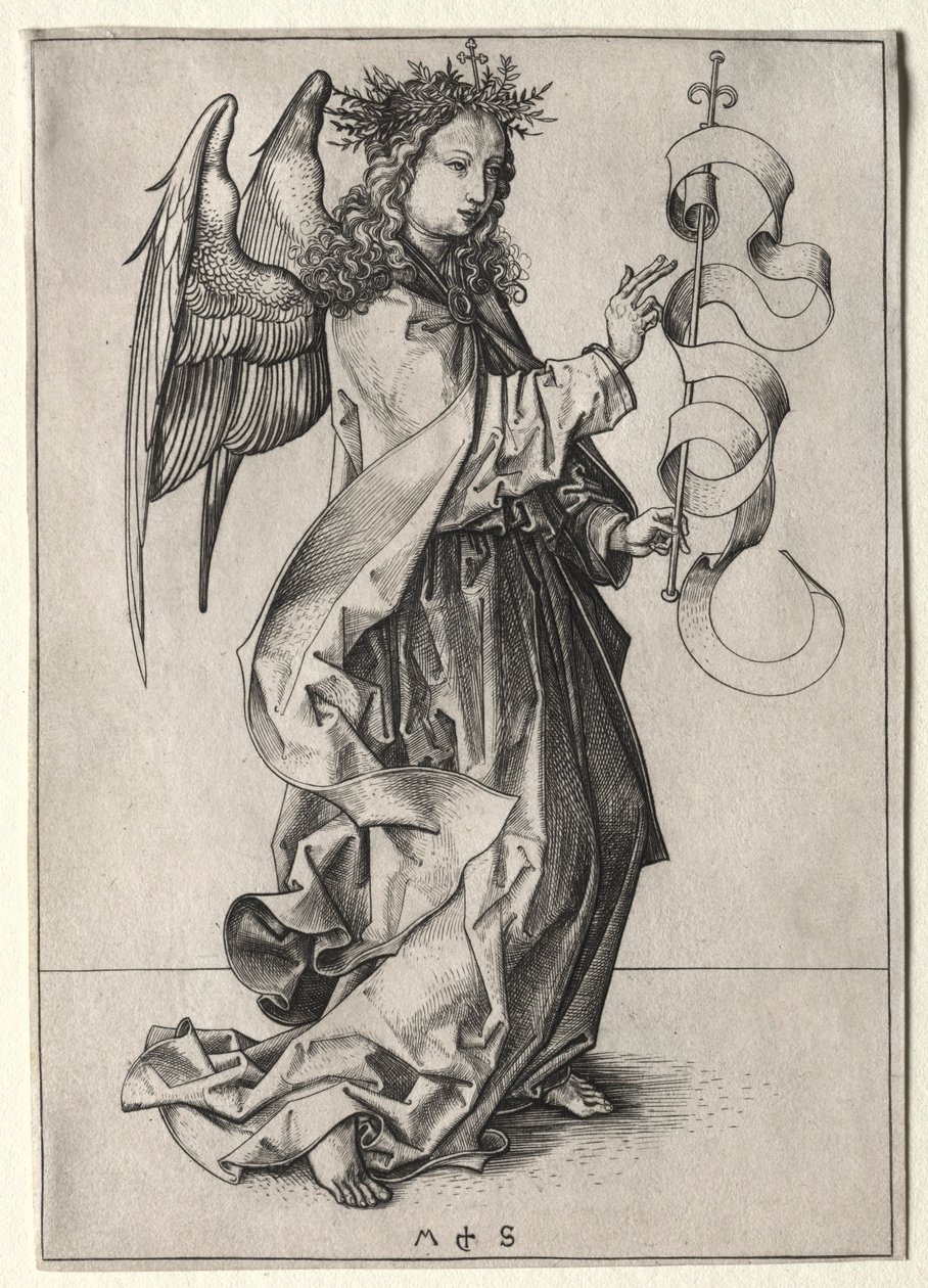 Bebudelsens engel. af Martin Schongauer