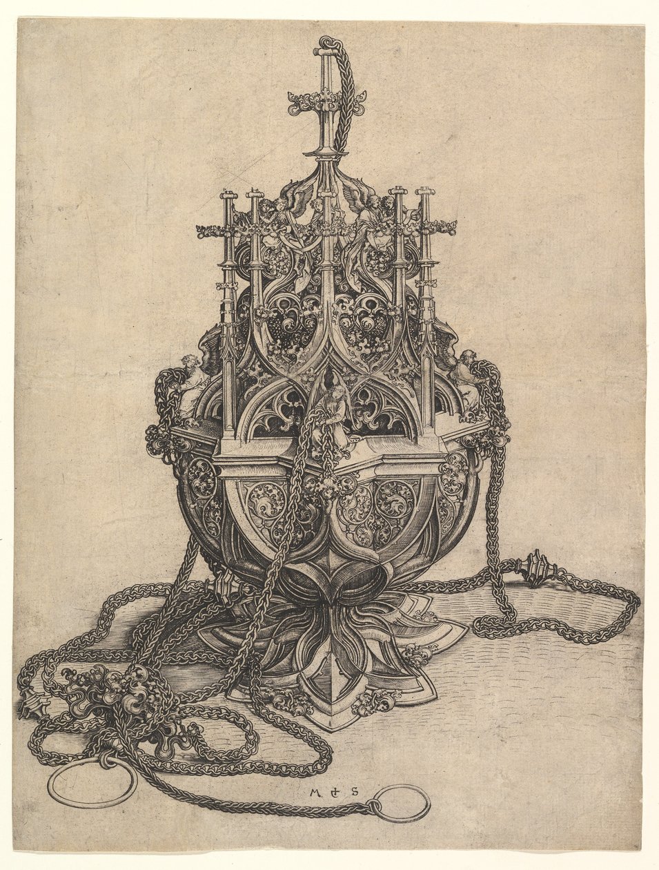 Røgelseskaret, ca. 1435-1491. af Martin Schongauer
