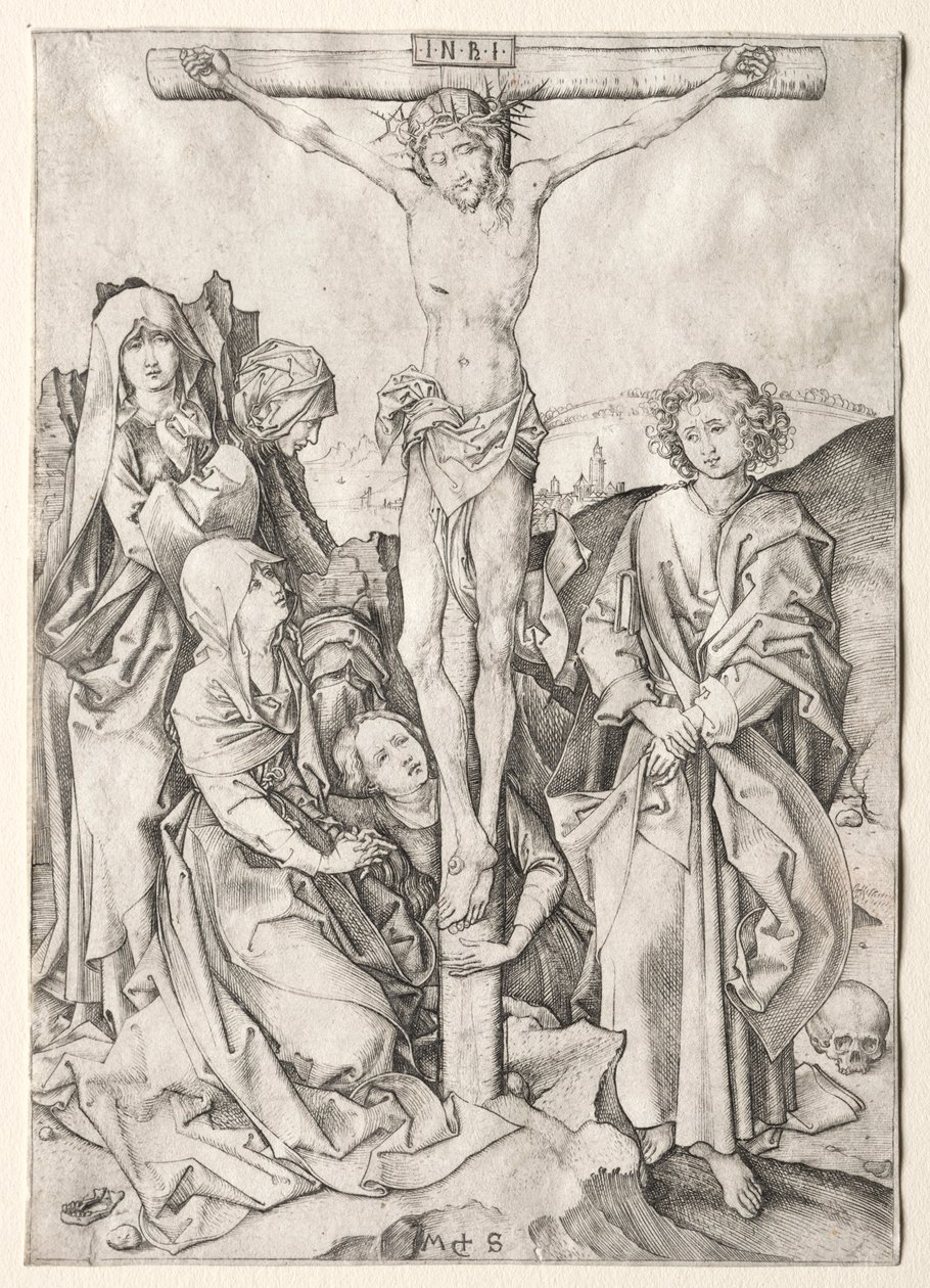 Lidenskaben: Kristus på korset. af Martin Schongauer
