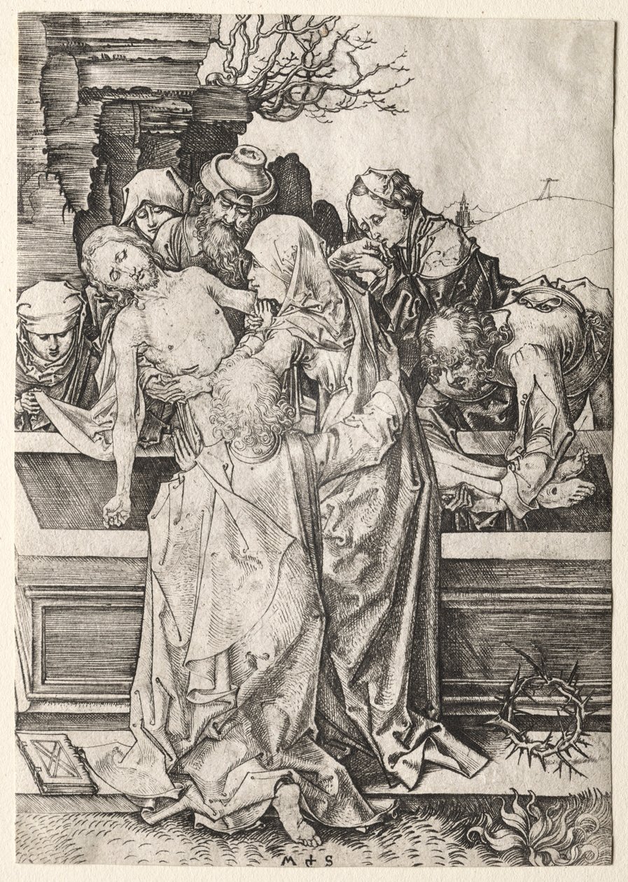 Lidenskaben: Begravelsen. af Martin Schongauer