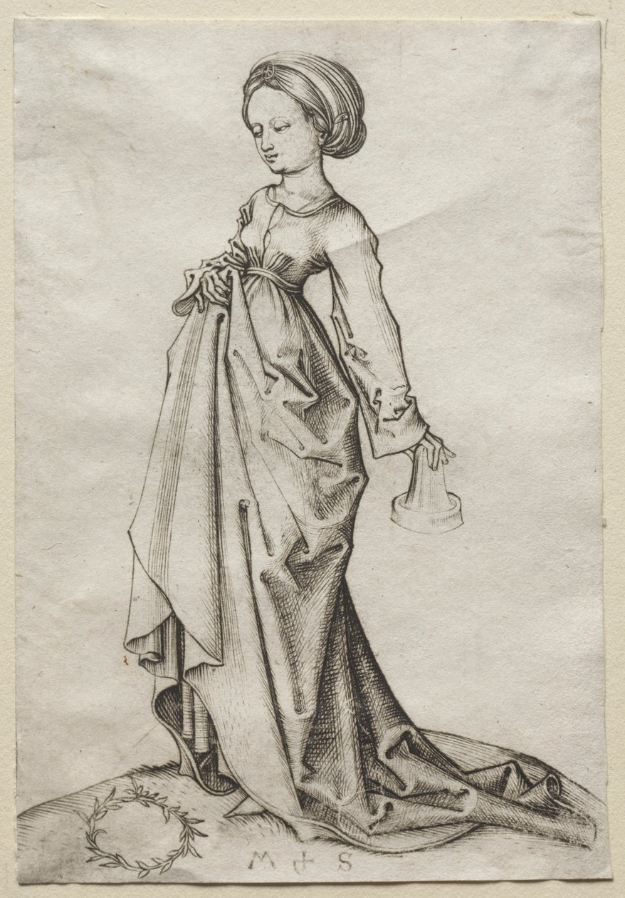 Den anden af de tåbelige Jomfruer. af Martin Schongauer